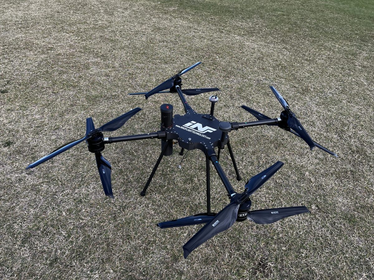 Picture of Innoflight International's Heavy Lift ScanLift X8 UAV after 300+ hours of flying.