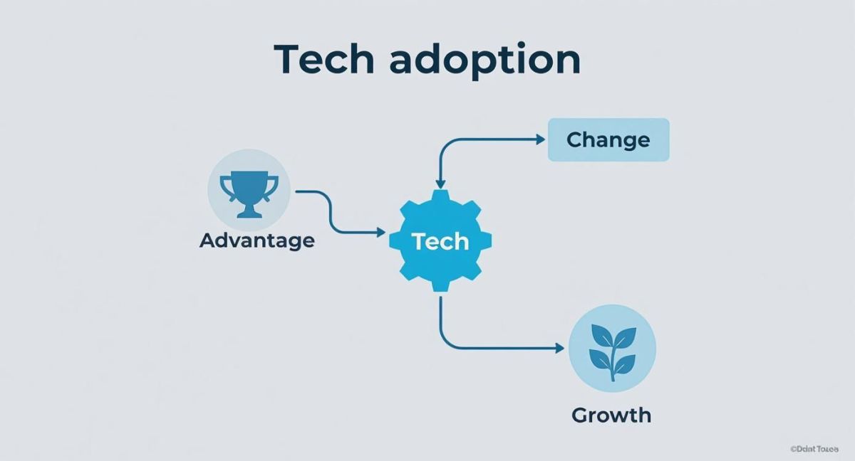 Infographic about adoption of technology