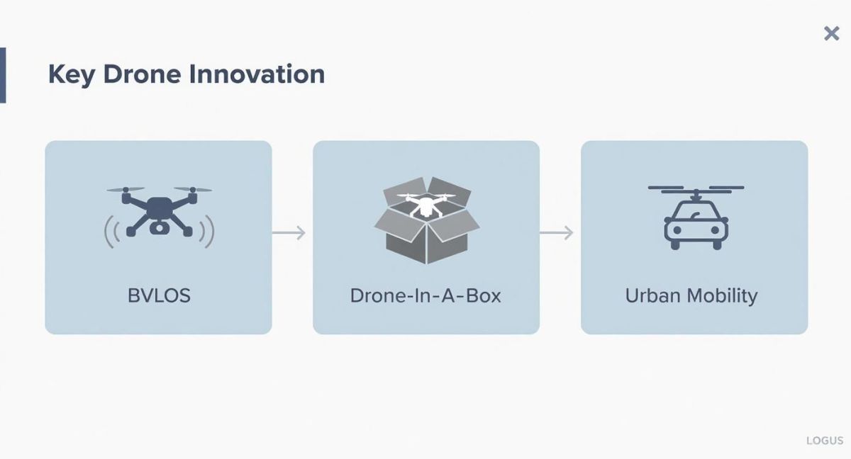 Infographic about commercial drone expo