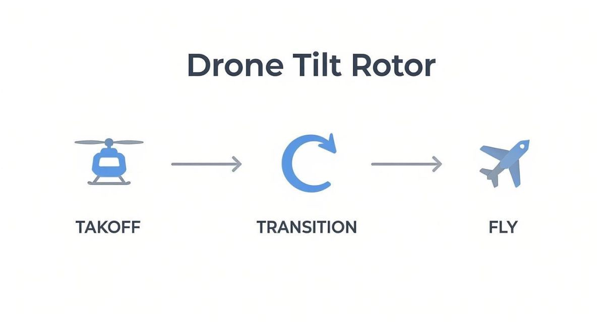 Infographic about drone tilt rotor